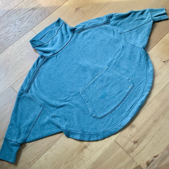 Prana Tops - Prana Cozy Up Poncho Sweatshirt Cowl Neck Gorpcore Grey Blue Women's XS VGUC